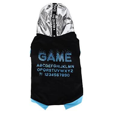 Imagem de SIWOTED Pet Pano Cachorro Gato Moda Outono Legal Marca Moda Roupas para Animais de Estimação para Cães Pequenos e Médios (XL)