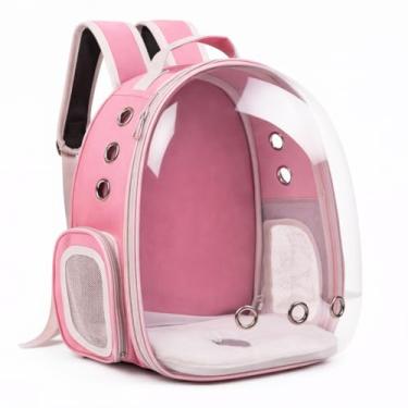 Imagem de Mochila Transporte Pet para Cães e Gatos até 6kg | Visão Panorâmica, Ventilada e Confortável(Rosa)
