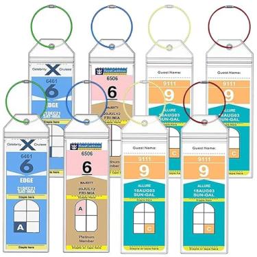 Imagem de 8 peças elegantes porta-etiquetas de bagagem de cruzeiro, etiquetas transparentes, cruise travel Essentials