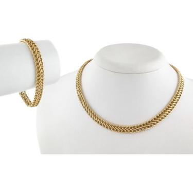 Imagem de Conjunto Colar E Pulseira Lacraia 40 Cm 8.5 Ouro 18k 750 - JOIE JOIAS 