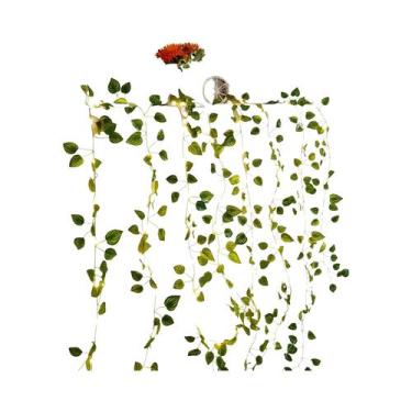 Imagem de Luzes De Cordão LED Em Forma De Folha Verde, Alimentadas Por Bateria, 