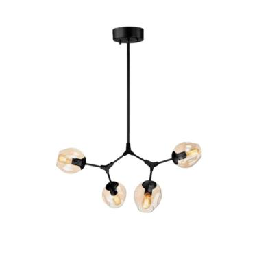 Imagem de Pendente Moderno Krypton 4 Vidros Mesa Bancada Gourmet Hall