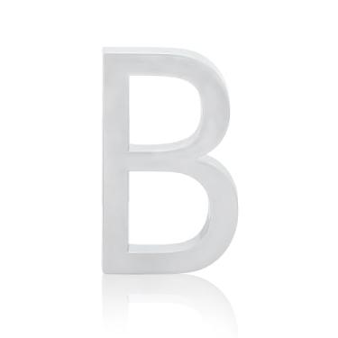 Imagem de NumRealm Números de casa, letras de números de caixa de correio 3D à prova d'água, endereço externo autoadesivo, jardim, apartamento, hotel, prata (B)