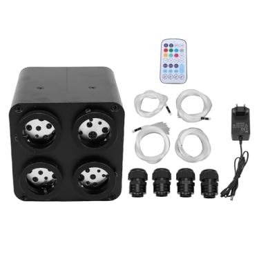 Imagem de ZJchao Kit de Luz de Teto de Fibra óptica para Carro 36W RGB APP Controle Remoto Starlight Headliner Ativado por Som Com 4 Portas 1200pcs Fibras para Carros Home Theater KTV Clubs (plugue da ue)