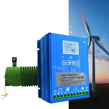 Imagem de Controlador Híbrido Eólico-solar, Regulador De Carga MPPT Com Função De Reforço, Com Display LCD E Carga De Descarga, Até 1600W, Compatível Com Turbina Eólica E Painel Solar