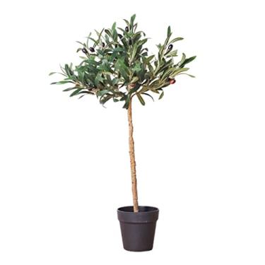 Imagem de SLGGPJBU Plantas Falsas Planta Artificial Árvore Artificial Oliveira Sala de Estar Simulação Planta Verde Estilo Nórdico Decoração de Casa Planta Árvore Falsa Bonsai Plantas Artificiais Interior Ao Ar