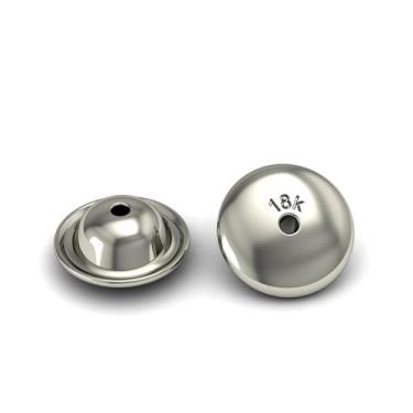 Imagem de Par de Tarraxas Brinco Pressão 8 milímetros em Ouro 18K Universal k070