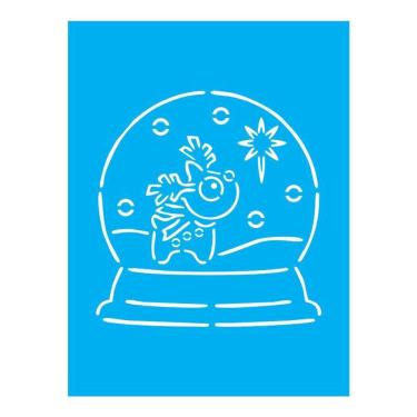Imagem de Stencil Tamako Globo Neve - 15X20Cm - Ref A3287