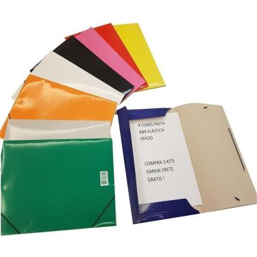 Imagem de Pasta Aba Elastica Oficio 9 Cores Pct C/30 Promoçao 24H