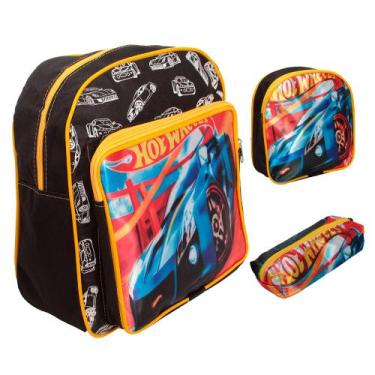 Imagem de Kit Mochila Infantil De Costas Menino Tam P Com Lancheira - Plike