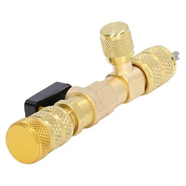 Imagem de aqxreight Kit de Ferramentas para Remoção de Válvula - Remoção e Instalador de Latão de Tamanho Duplo para Portas de 1/4 pol. 5/16 pol. - Solução de Reparo Rápido para Equipamentos de Refrigeração -
