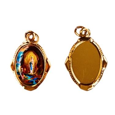 Imagem de Medalha N Sra de Lourdes Chapa Resinada 12 unidades