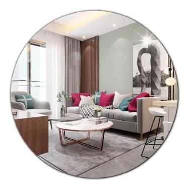 Imagem de Kit 2 Espelhos Redondo Decorativo Banheiro Quarto Lapidado 30cm - ORNA