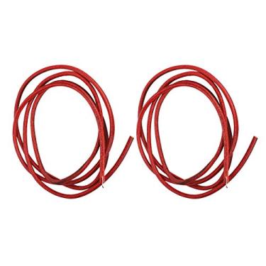 Imagem de Cinto para máquina de costura, 2 peças de reposição de pedal de couro de vaca para máquina de costura antiquada doméstica, com conector (vermelho)
