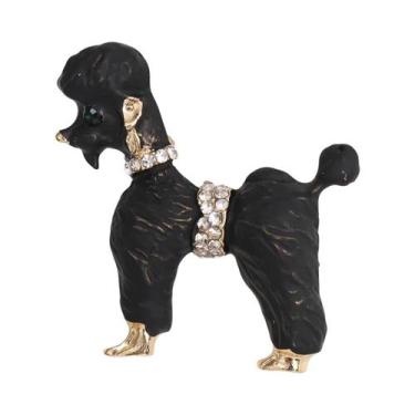 Imagem de Broche De Esmalte Unissex Com Strass De Cachorro, Joia De Lapela Para 
