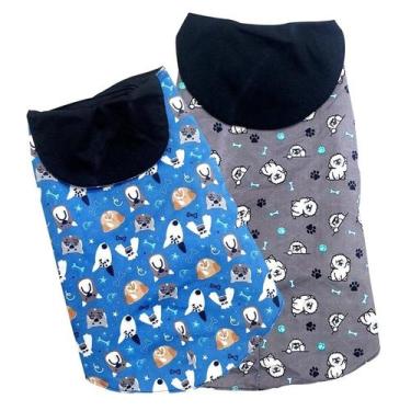 Imagem de Roupinha para Cães e Gatos Capa Verão Dupla Face - Turma do Latido, Ma