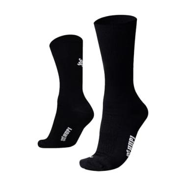 Imagem de Meia HUPI Lisa Preta Cano Médio 1 Par para Corrida Bike, Cor: PRETO, Tamanho: Único 36-42
