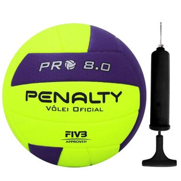 Imagem de Kit Bola Vôlei Penalty 8.0 Pró IX + Bomba de Ar