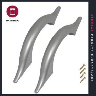 Imagem de Puxador P&J Golfinho 96mm Aluf Fosco com 2 Unidades - Código 407755 - 