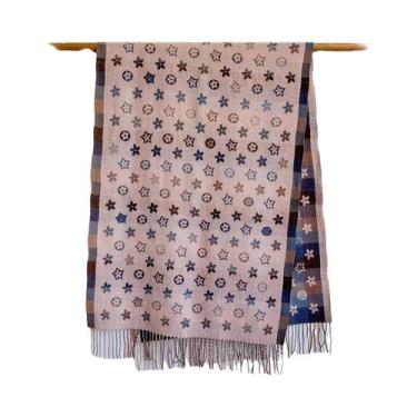 Imagem de Cachecol Feminino De Inverno Quente Com Estampa Floral Em Cashmere Sin