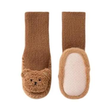 Imagem de Meias De Veludo Para Bebês Meninas E Meninos, Antiderrapantes, Quentes