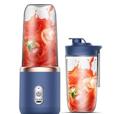 Imagem de Mini Liquidificador Portátil 400ml Elétrico com 6 Lâminas e Bateria Recarregável