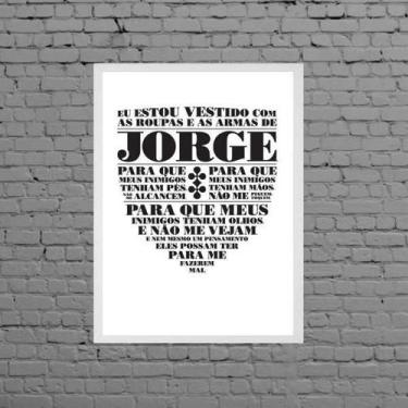 Imagem de Quadro Oração De São Jorge 33X24Cm - Quadros On-Line