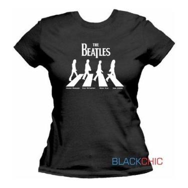 Imagem de Camiseta Feminina The Beatles De Rock Baby Look - Blackchic, Branco, G
