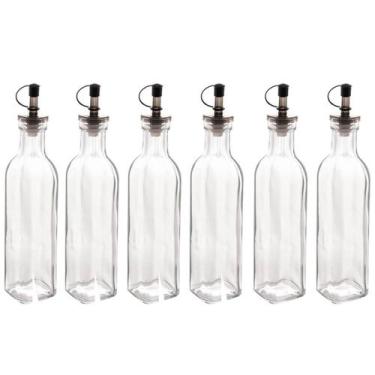 Imagem de Kit 6 Garrafas de Vidro para Azeite ou Vinagre 270ml com Bico Dosador 