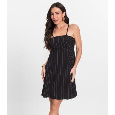 Imagem de Vestido Curto De Alças Decote Quadrado Endless Preto, P, Preto