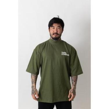 Imagem de Camiseta Oversized Gola Alta Company Verde Militar-Unissex