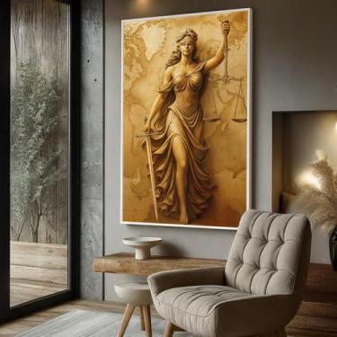 Imagem de Quadro com Moldura e Acrilico Cristal Vidro Advocacia justica  para Sa