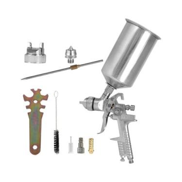 Imagem de Pistola De Pintura HVLP De Alumínio 1000cc Com Alimentação Por Gravida
