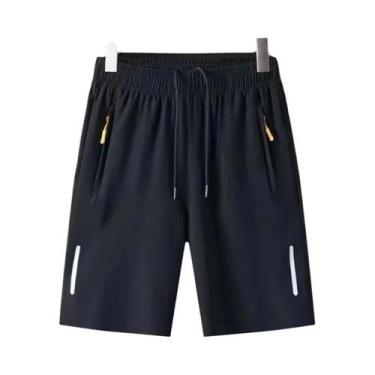 Imagem de Bermudas Masculinas De Secagem Rápida Para Esportes De Verão, Pretas, 