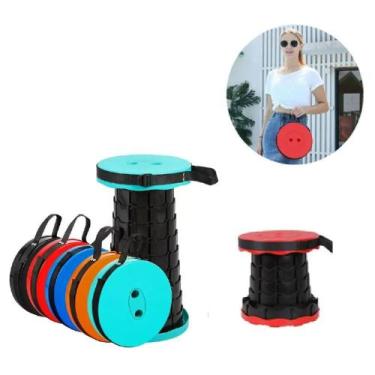 Imagem de Cadeira Pesca Dobravel Bolsa Banco Com Alça Banqueta Telescopica Praia