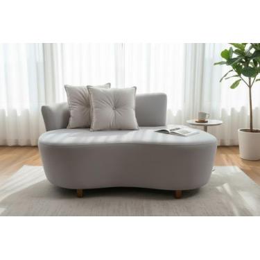 Imagem de Namoradeira Sofá Feijão Suria 150cm Orgânica Bouclé - Mansão Decor