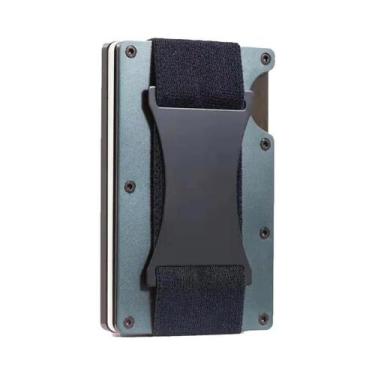 Imagem de Carteira Unissex Fina De Metal Com RFID Para Cartões De Crédito, Porta