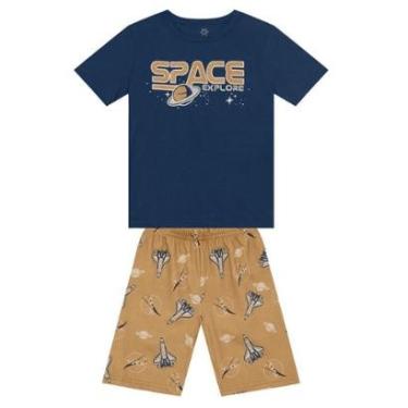 Imagem de Pijama infantil menino da NASA brilha no escuro Brandili-Masculino