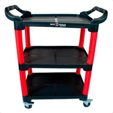 Imagem de Carrinho Detailer Mecânico 3 Prateleiras 135kg com Rodas Organizador O