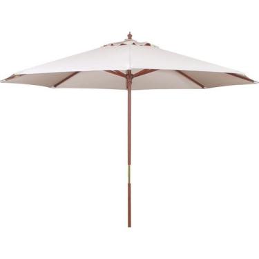 Imagem de Ombrelone Tramontina em madeira e poliéster bege sem Base 3 m