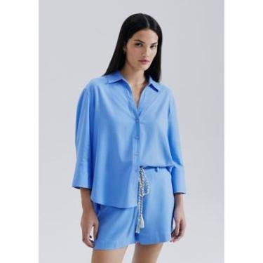 Imagem de Camisa Feminina Manga 7/8 Com Linho Hering-Feminino