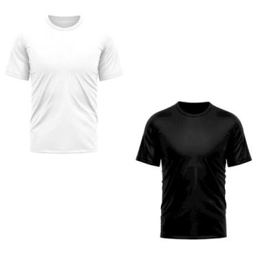 Imagem de Kit 2 Camisas Uv +50 Manga Curta Slim - C&C, Branco, Preto, P