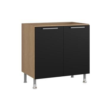 Imagem de Balcão Cozinha Ditália Aspen 2pt Cd-102 Carvalho/preto