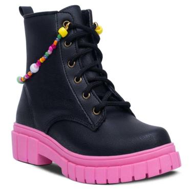 Imagem de Bota Infantil Feminina Coturno Casual Com Pulseira 09.06j-Feminino
