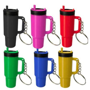 Imagem de Kit Chaveiros Estilo Copo Rosqueável  Acessório Criativo para Bolsas, 