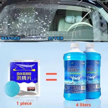 Imagem de 5 Pastilhas Limpa Vidros Carro Parabrisa Janela - Genérico