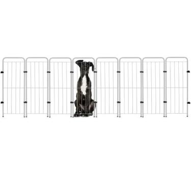Imagem de Cercado Pet Dobrável Segurança Cão 288x98cm 8 Módulos Cachorro - GIFT 