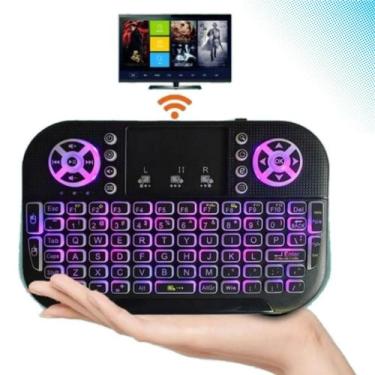 Imagem de Teclado Wireless Compacto Controle Smart Tv Pc Iluminado - Knup