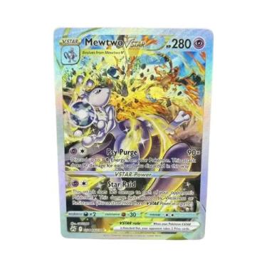 Imagem de Cartas PTCG Psyduck Salamence Crobat Mewtwo DIY EN - Jogo Clássico Fei