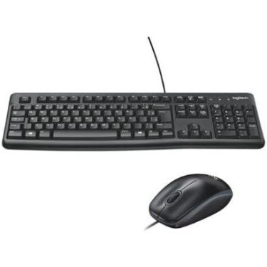 Imagem de Combo Teclado e Mouse com fio USB Logitech MK120 com Design Confortável, Durável - 920-004429-Unissex